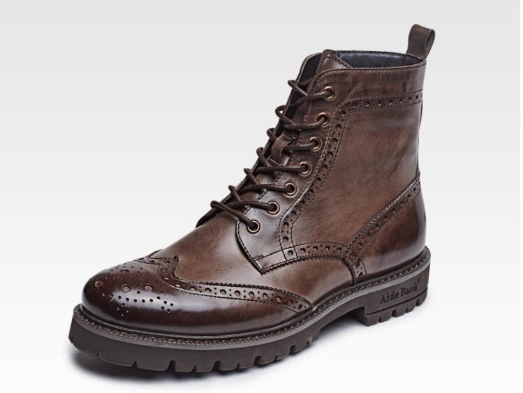 Ciepłe męskie buty Marten Suede Desert niskie obcasy Nubuck skóry kostki buty z nicią szywą