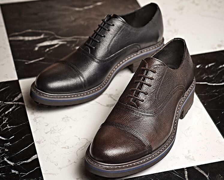 Tkanie formalne męskie skóry buty eleganckie Goodyear Welted buty z dwoma palcami