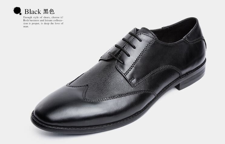 Włoskie ręcznie wykonane buty Oxford, pełnoziarnista skóra męska, brązowe buty formalne