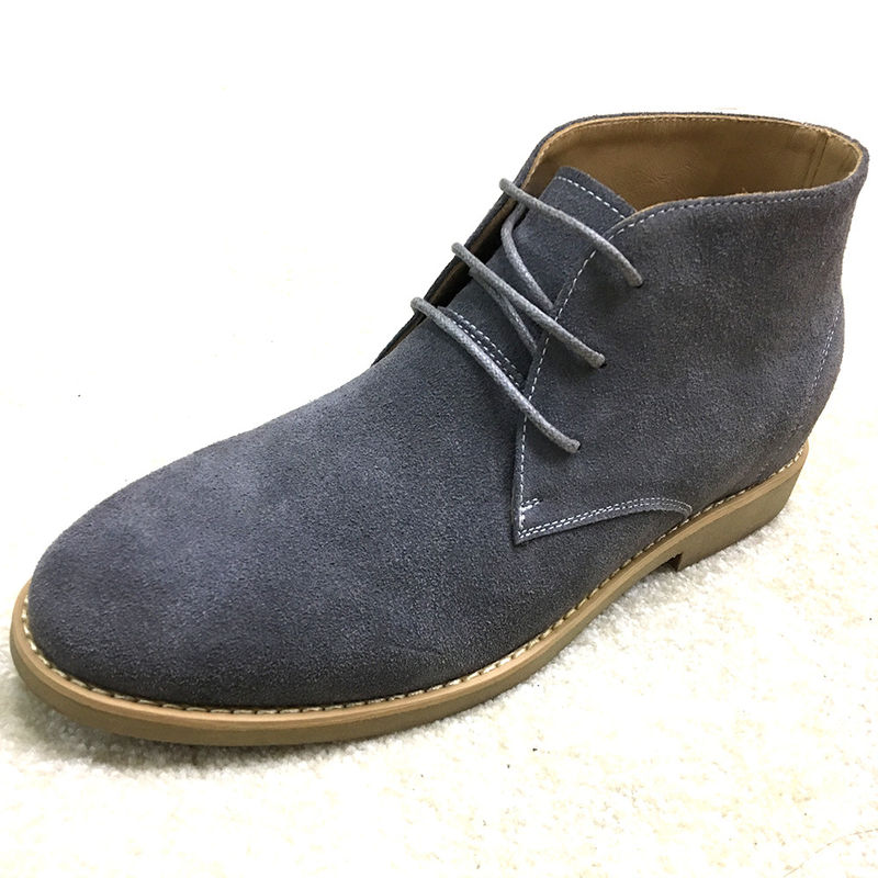 Duży rozmiar włoski stylowy męski buty desertowe, zimowe kostki, buty z suedy.