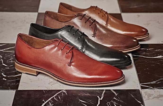 Goodyear Custom ręcznie wykonane Oxford męskie skórzane buty z czterema kolorami