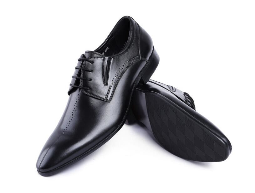 Brand Wingtip Oxford Luxury Mens Skóra Buty, rzeźbione prawdziwe buty skórzane