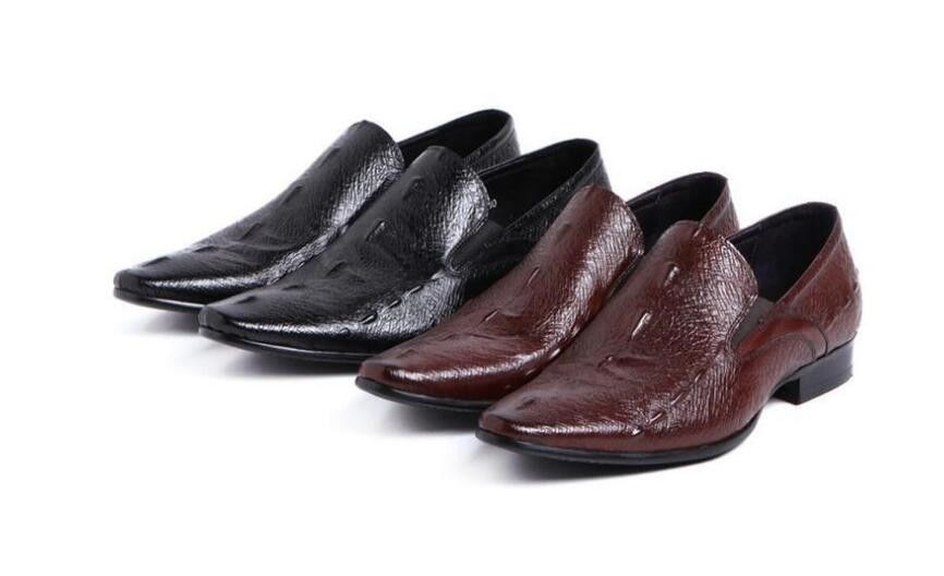 Normalny rozmiar rzeźbione męskie skóry buty, ostre buty na palcach