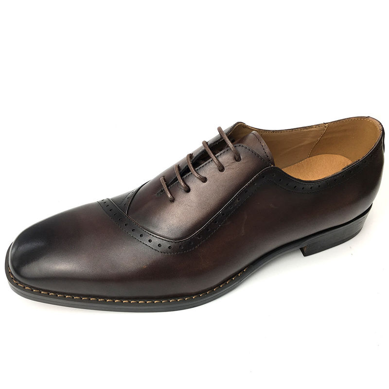 Brytyjski styl męski buty z ostrymi palcami / sznurówki Casual Buty koloru brązowego